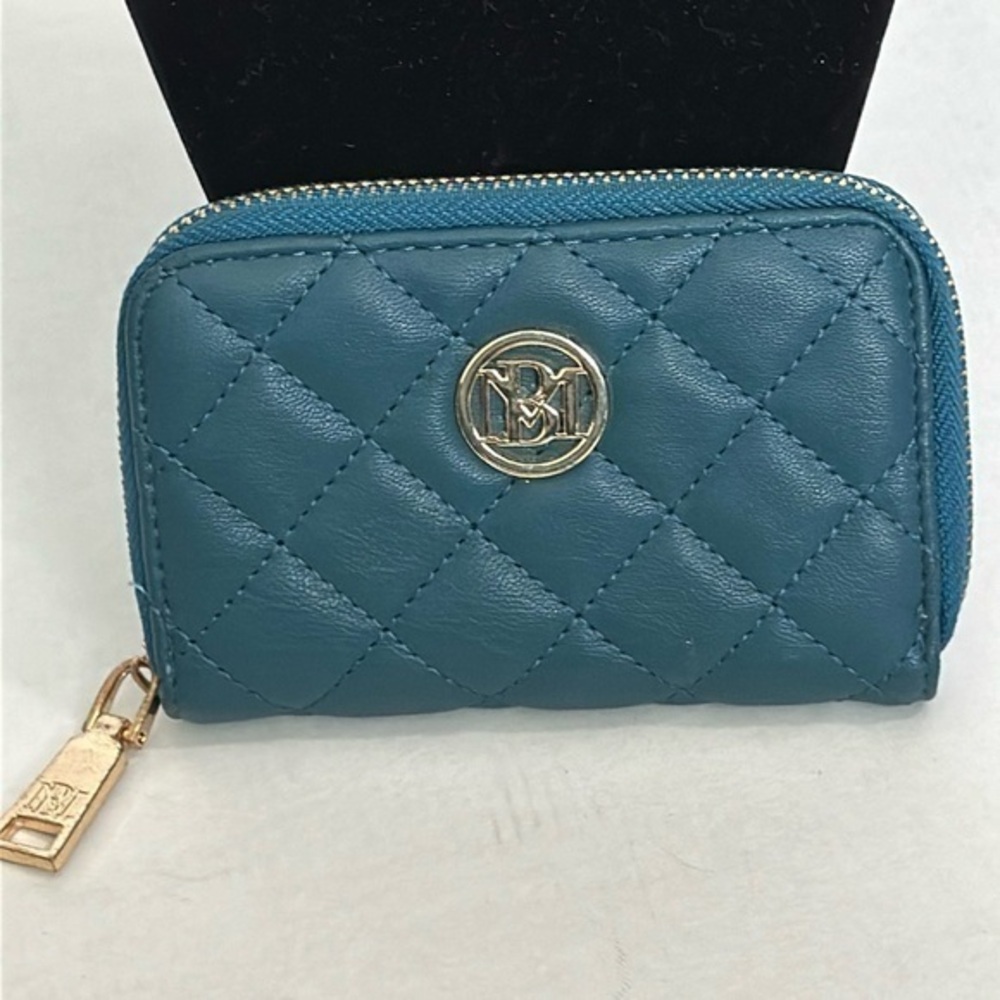 Badgley Mischka Diamond Coin Purse Wallet DARK Green